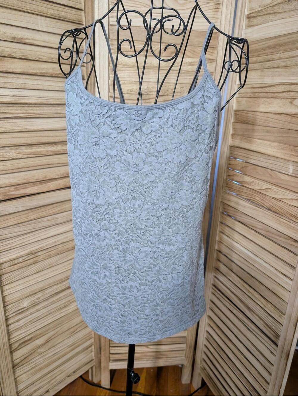 Aeropostale Light Blue Floral Lace Cami Camisole Tank Top Women's Size XXL